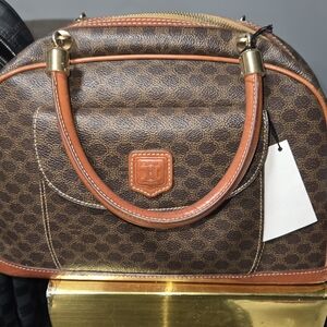 Celine Brown and Tan Shoulder Bag